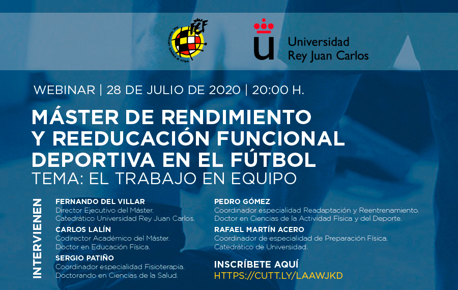 Primer webinar del Máster de Rendimiento y Reeducación Funcional