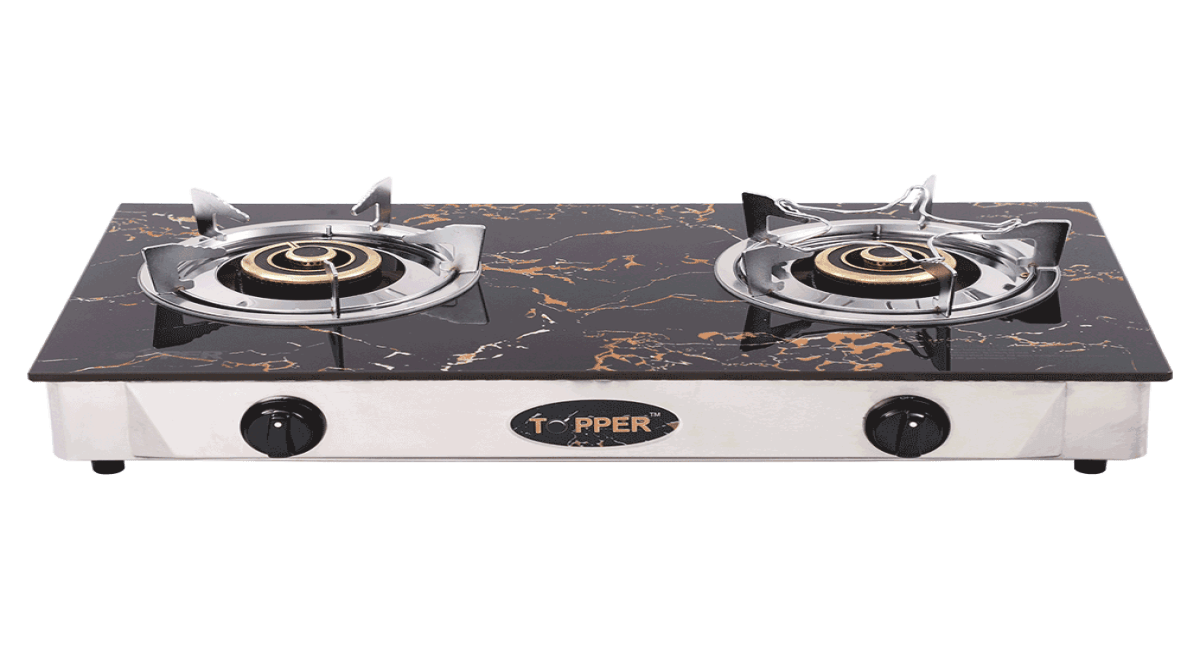 TOPPER Double Ceramic Gas Stove (Ivory) RFL Group