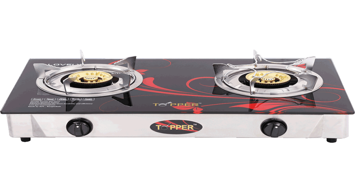 TOPPER Double Glass Gas Stove (Lovely) RFL Group