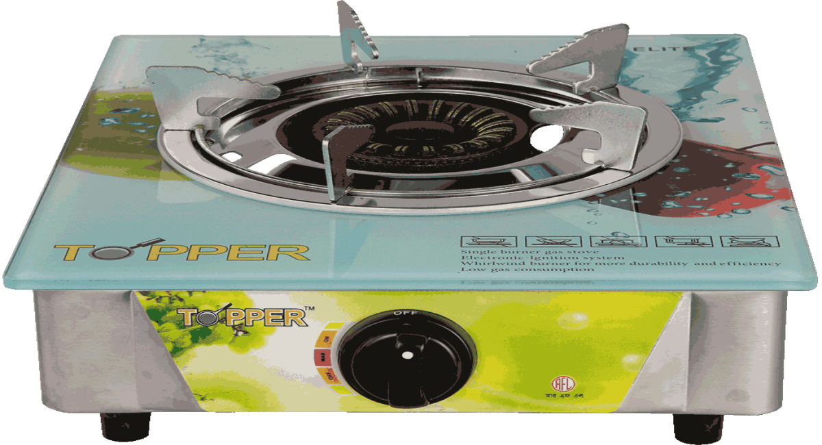 TOPPER Single Glass Gas Stove (Elite) RFL Group
