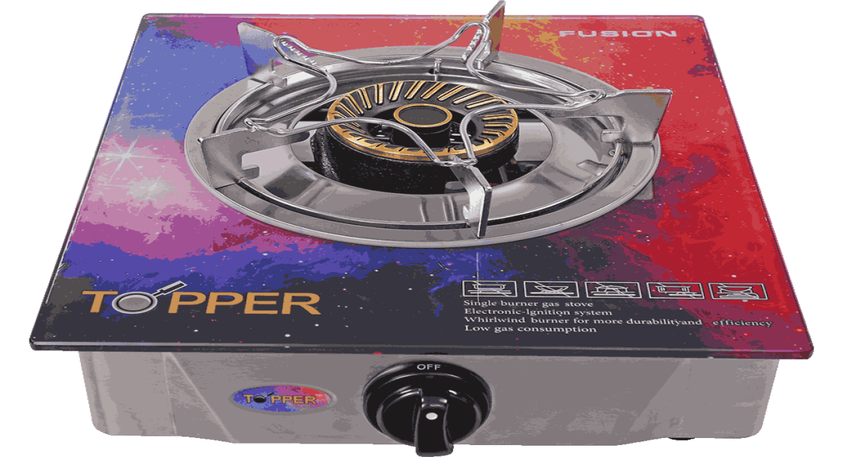 TOPPER Single Glass Gas Stove (Fusion) RFL Group