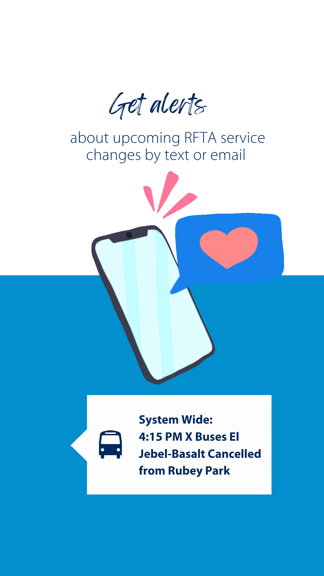 SIGN UP FOR RFTA TEXT ALERTS RFTA