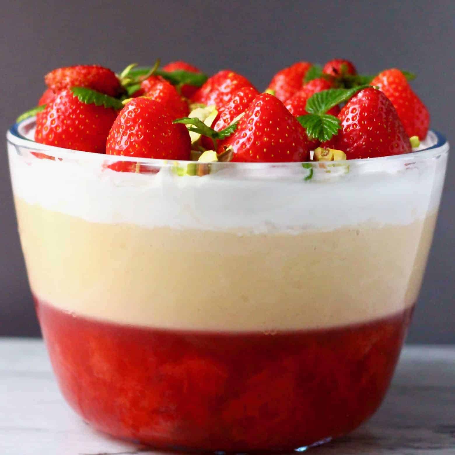 Vegan Strawberry Trifle (GlutenFree) Rhian's Recipes