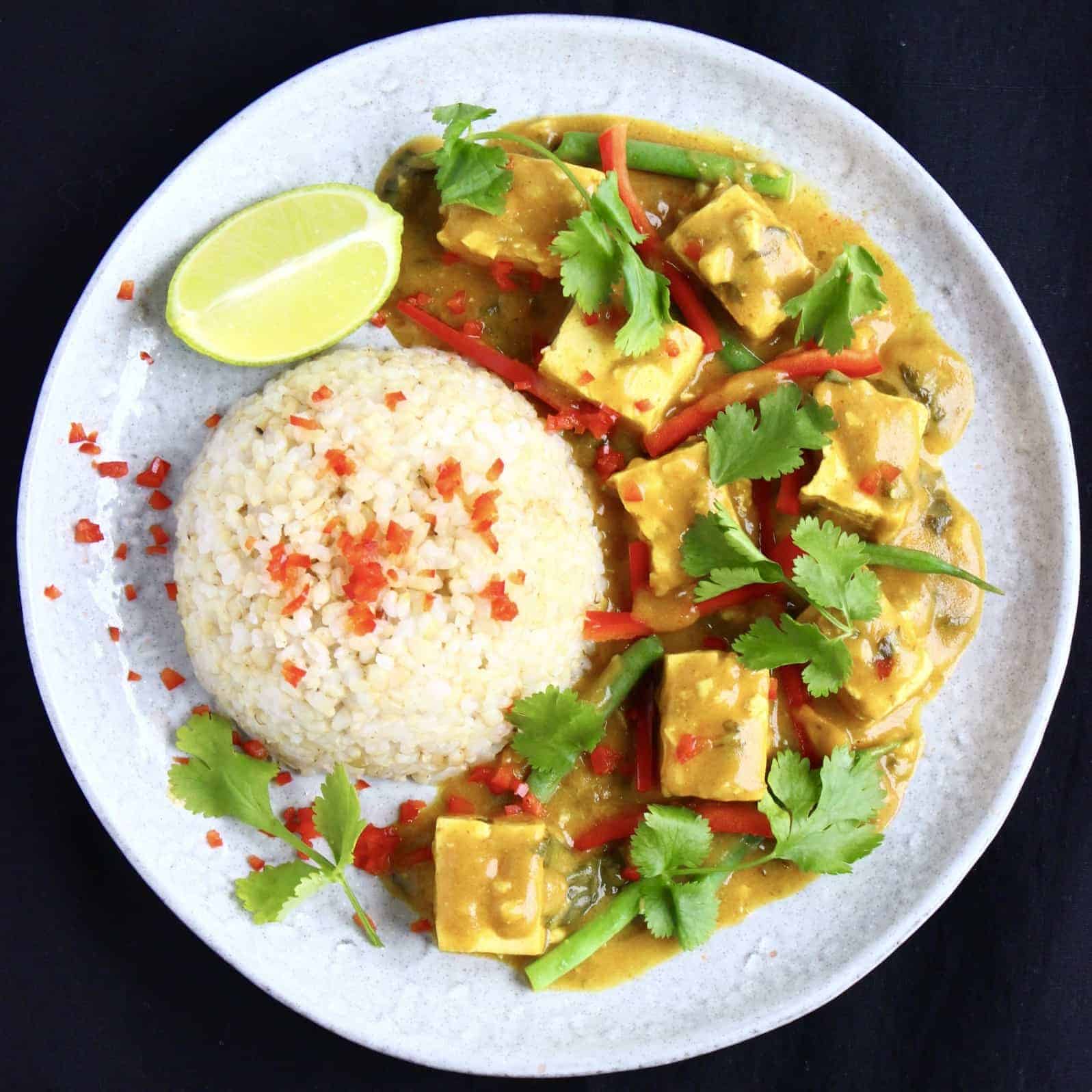 Peanut Tofu Satay Curry (Vegan + GF) Rhian's Recipes