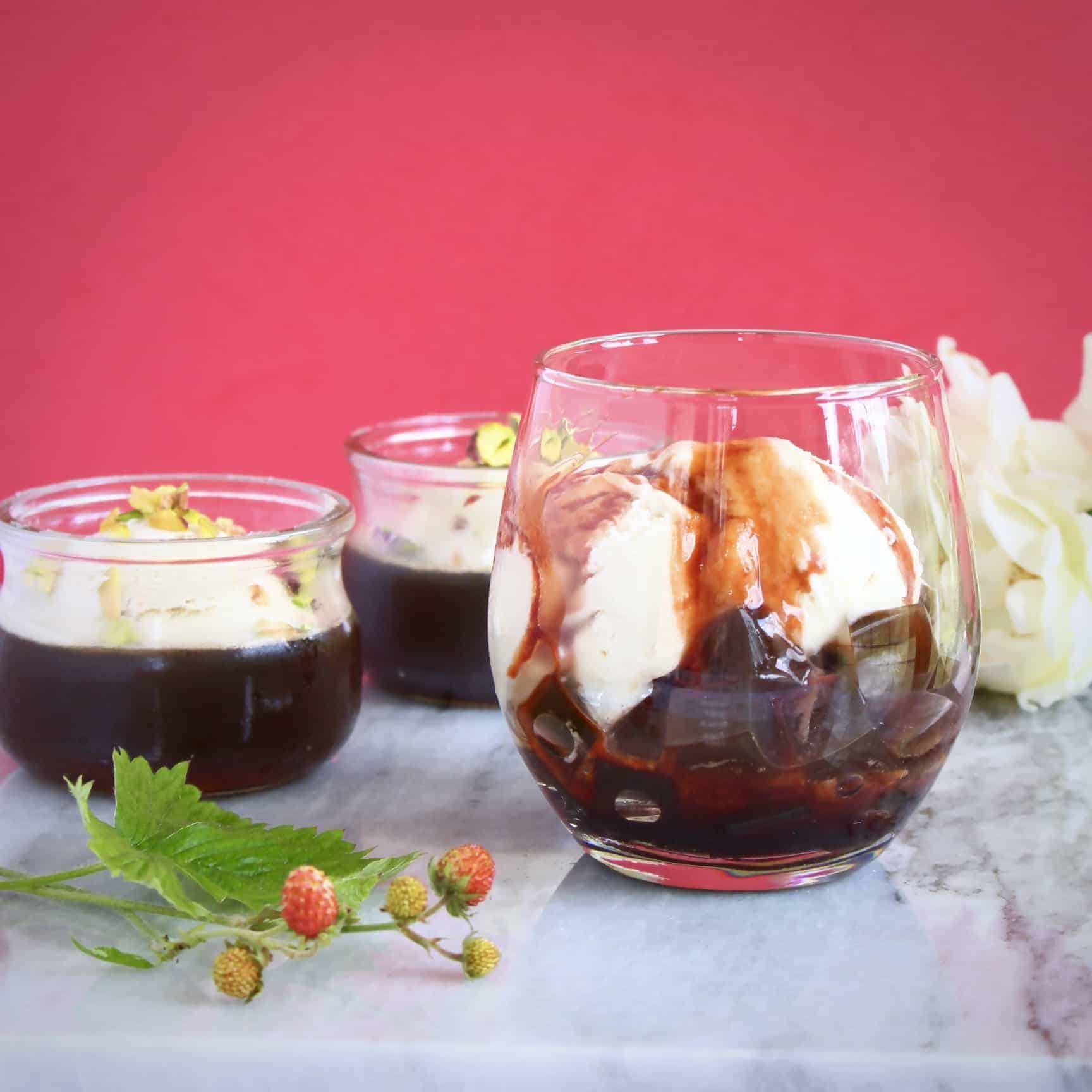 Coffee Jelly Ice Cream Sundae (Vegan + GF) Rhian's Recipes