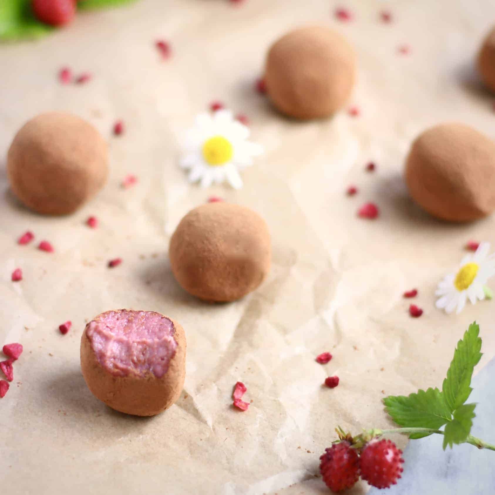 Vegan Strawberry Chocolate Truffles Rhian's Recipes