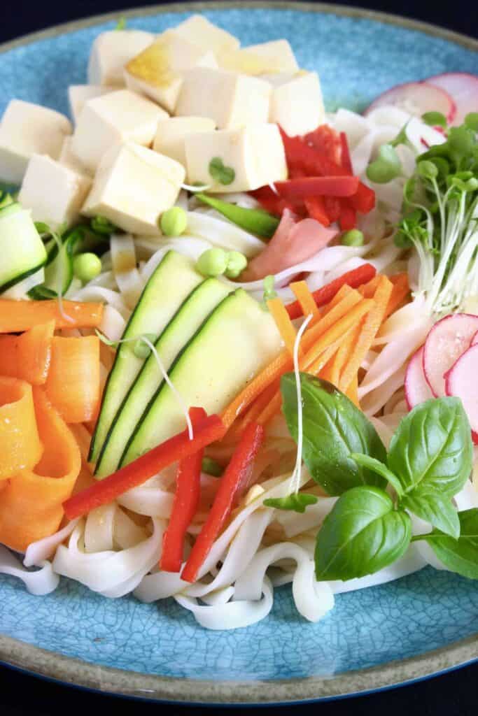 Vegan Tofu Rice Noodle Salad (GF) Rhian's Recipes
