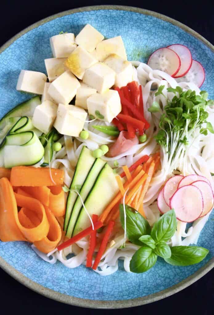 Vegan Tofu Rice Noodle Salad (GF) Rhian's Recipes
