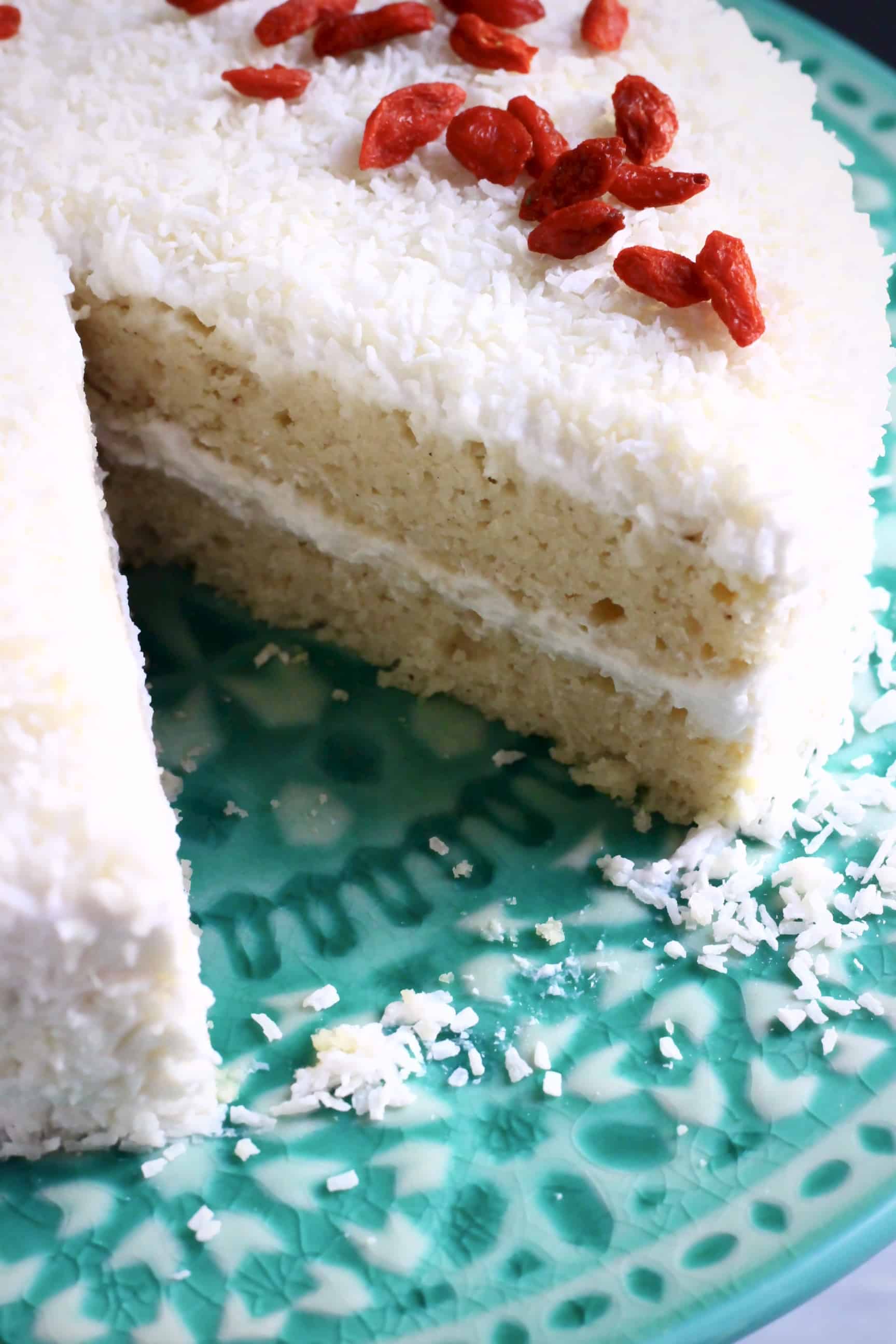 GlutenFree Vegan Coconut Cake Rhian's Recipes