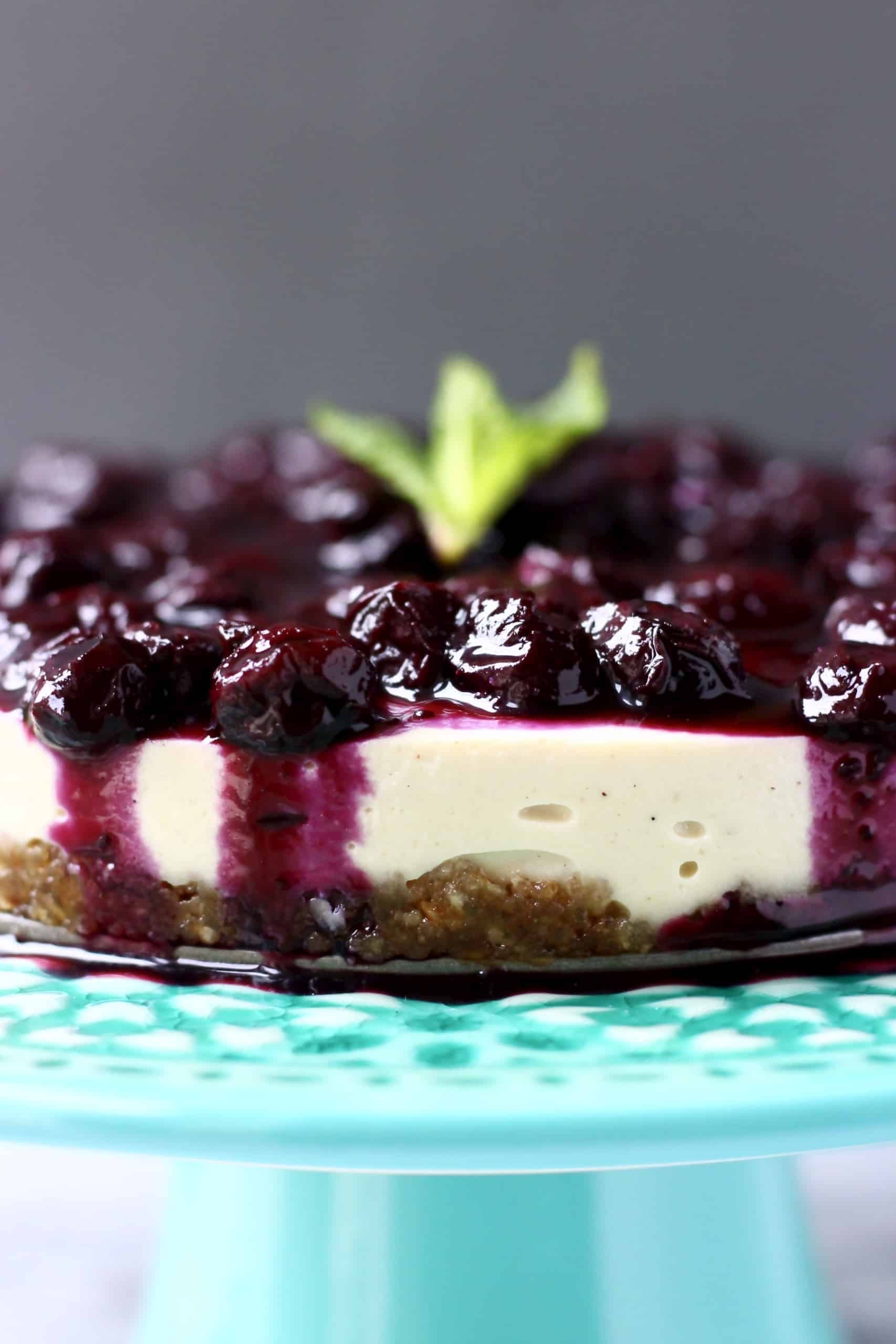 Vegan Blueberry Cheesecake (GlutenFree) Rhian's Recipes