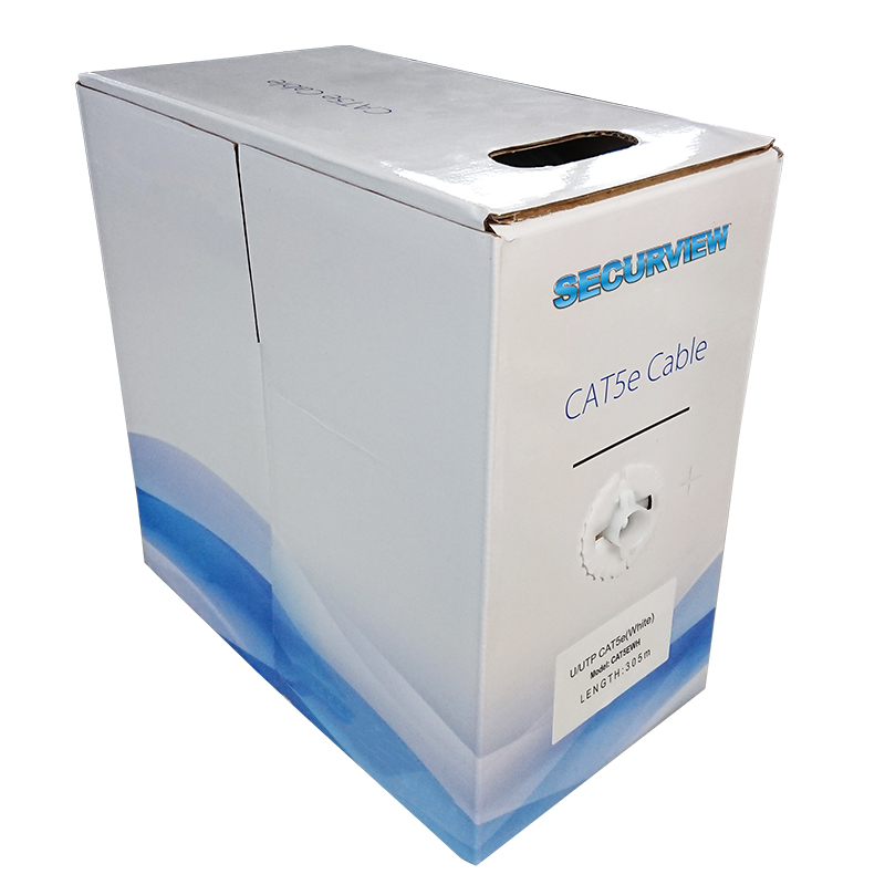 CAT5EWH CAT5E Solid Core Cable Unshielded (White) 305m Pullbox