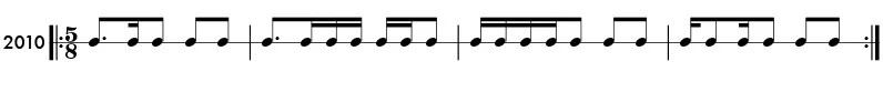 Rhythm Examples in Odd Meter 5/8 Time Signature