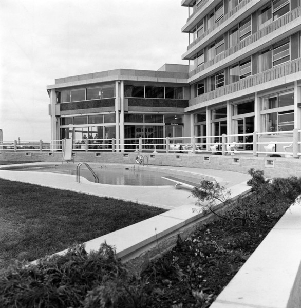 Mayflower Hotel, Plymouth the terrace and swimming pool to the south