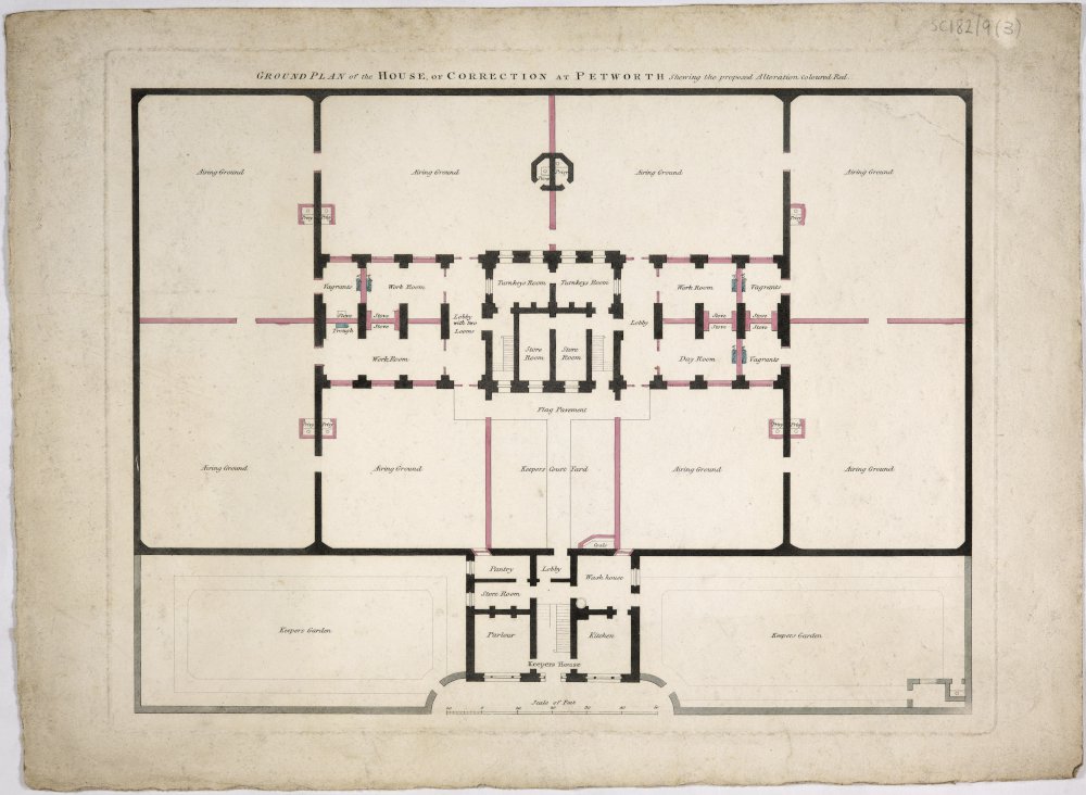 Petworth House of Correction, Petworth ground floor plan with proposed