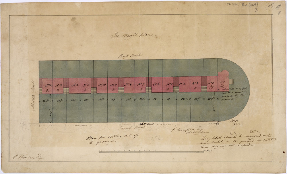 Designs for the Lansdown Estate, Cheltenham, for Pearson Thompson Esq