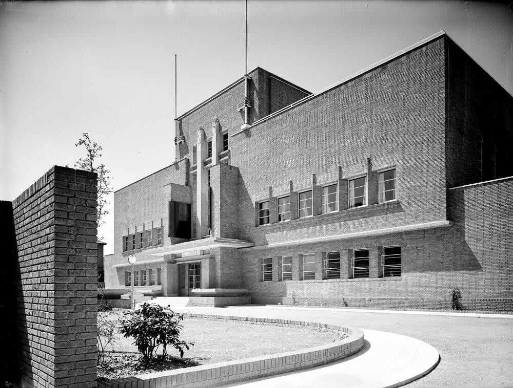 Royal Masonic Hospital, Ravenscourt Park, London the entrance front of