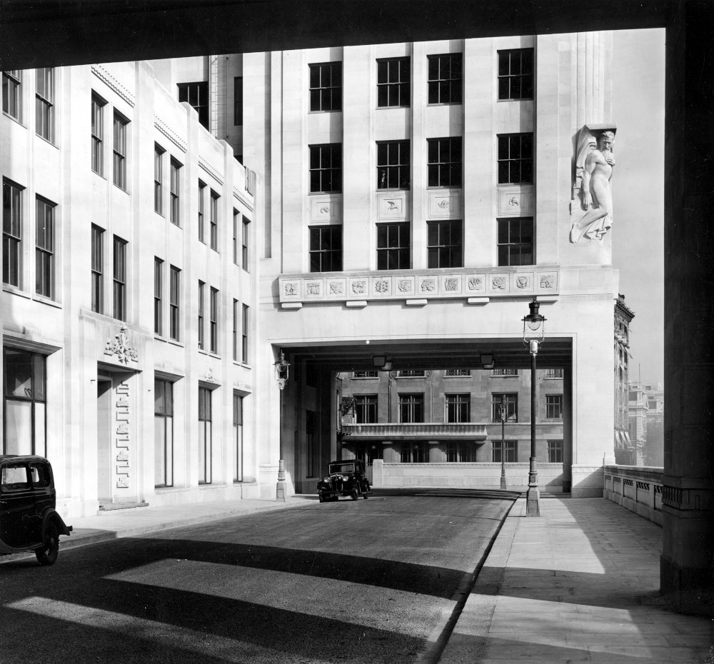Adelphi Office Buildings, Strand, London view of the terrace looking