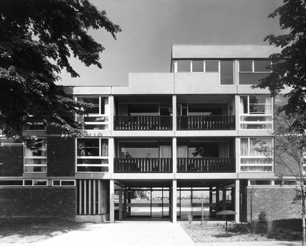 South Row, Blackheath, London the main entrance to the flats seen from