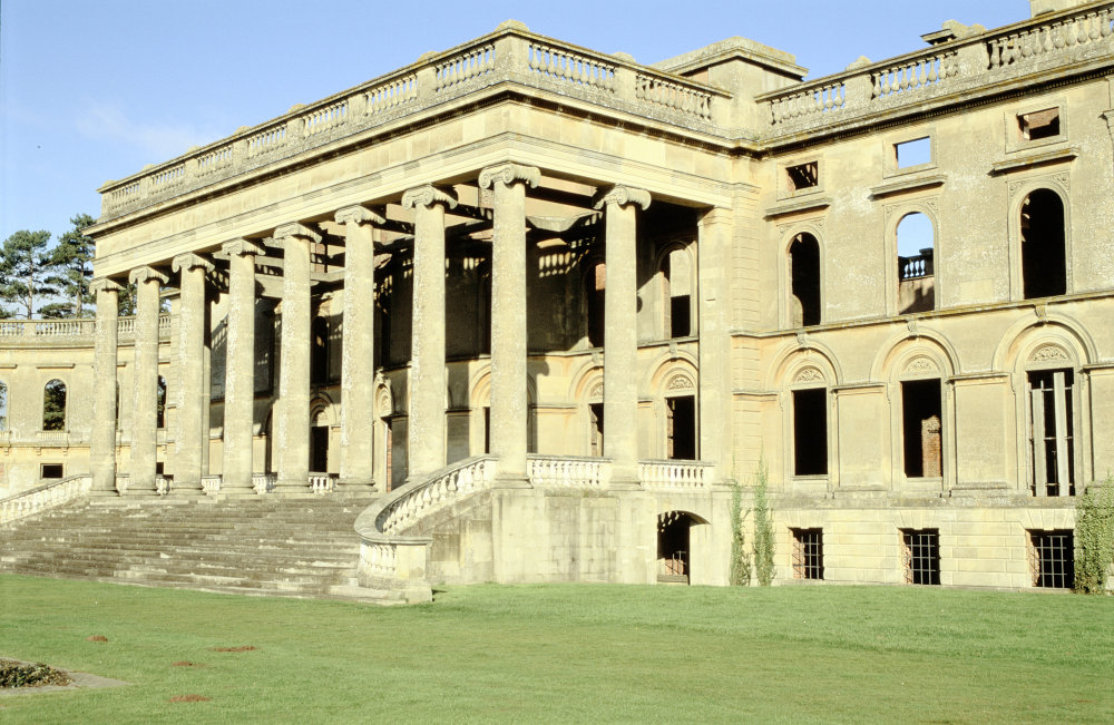 Witley Court, Great Witley, Worcestershire the giant portico on the