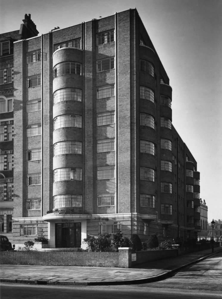 North Gate flats, Prince Albert Road, Regent's Park, London, seen from