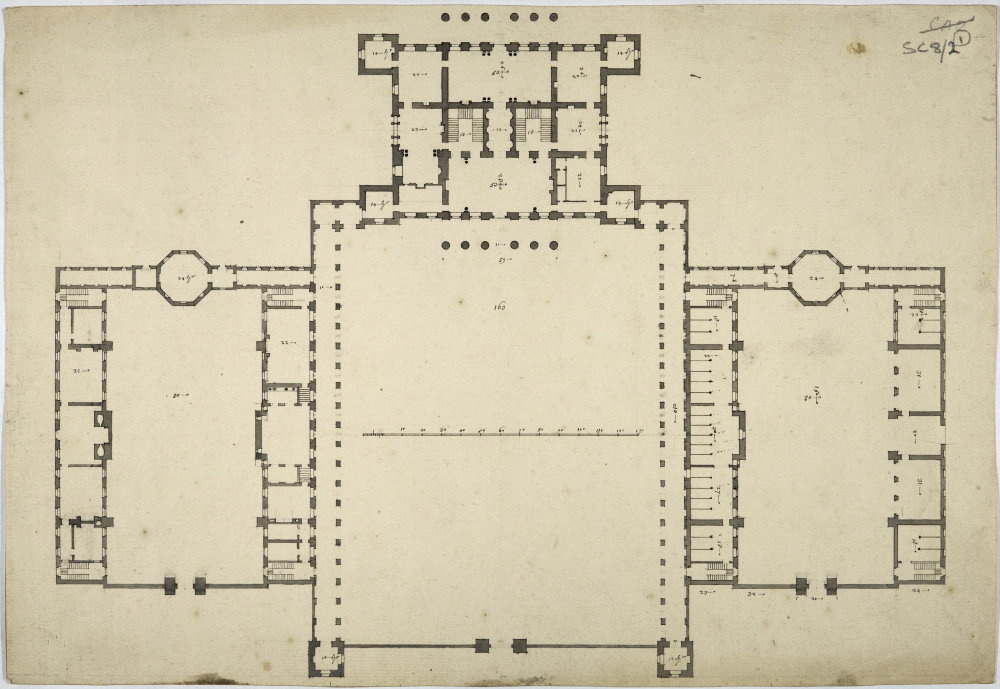 Design for Eastbury Park, Dorset plan of the ground floor not as executed or engraved RIBA pix