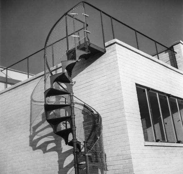 House at Walberswick, Suffolk the spiral staircase to the roof terrace