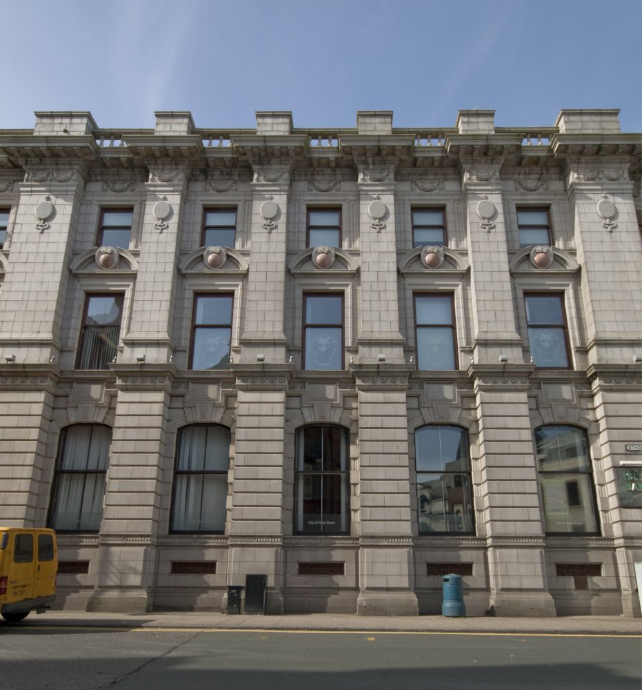 Head Office, Isle of Man Bank, 2 Athol Street, Douglas closeup of