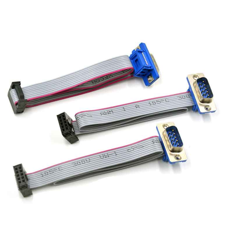 IDC 10 Pin To DB9 Ribbon Cable 2.54mm ECOCABLES
