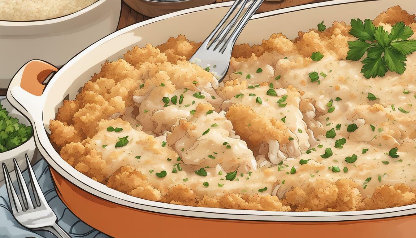 Chicken Casserole Made With Rice a Roni Rice Array