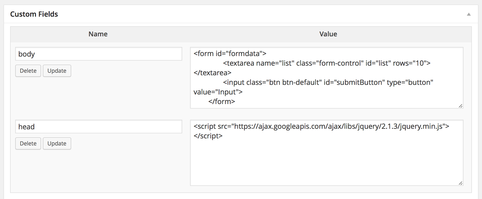 WordPress HTML Richard Stanton