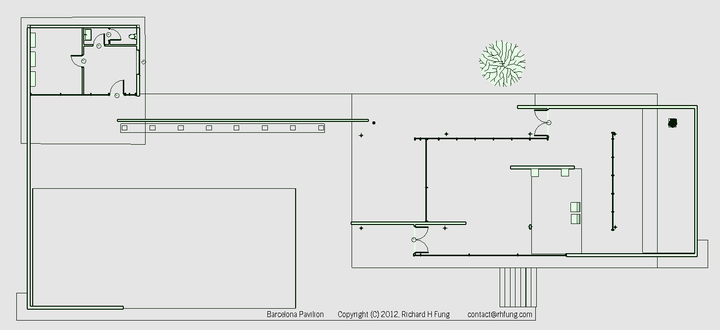 Barcelona Pavilion Plan Dimensions