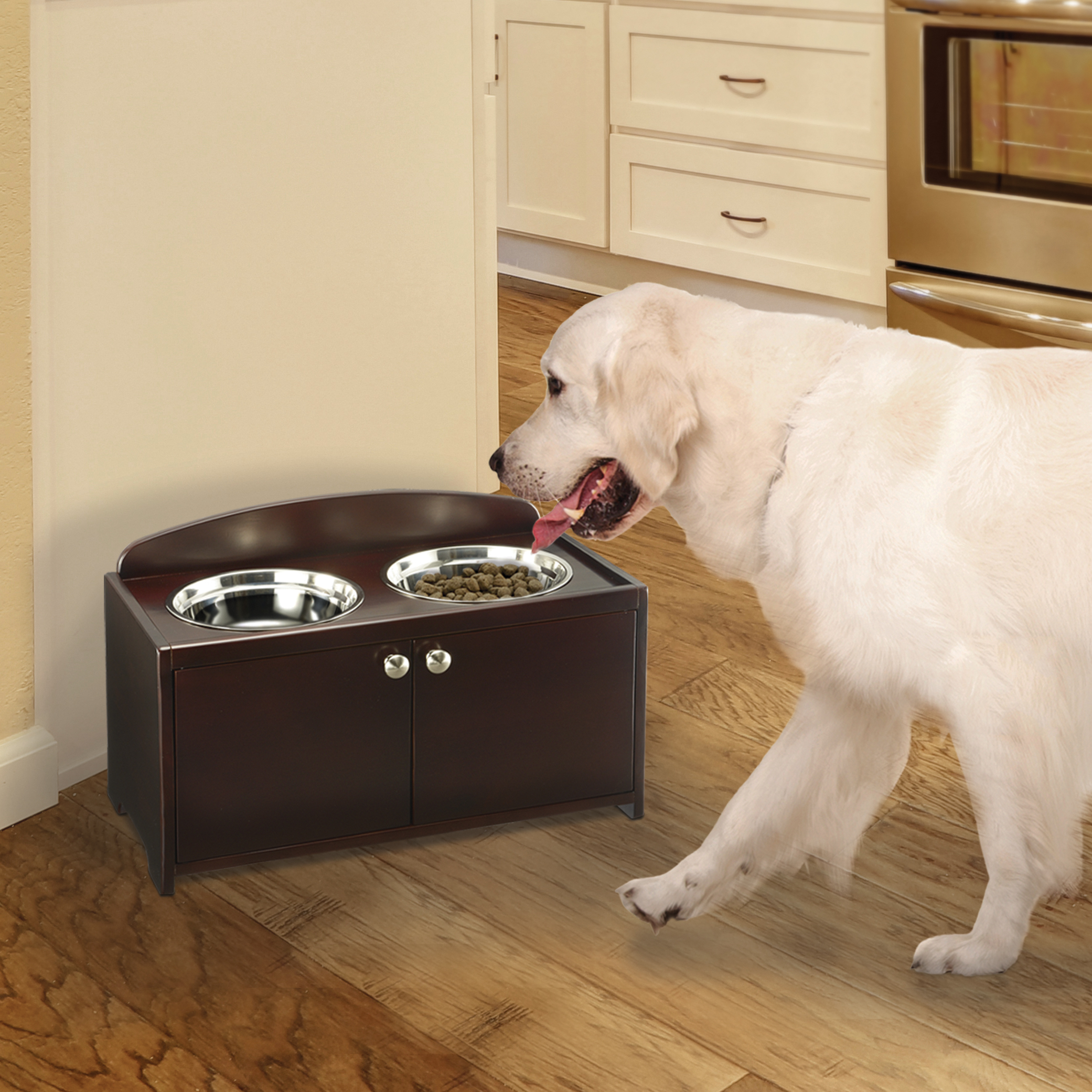 Dog Feeder Stations Wooden Pet Feeder Station Elegant