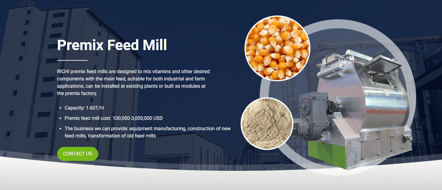 160T/H Automatic Premix Feed Mill & Stainless Steel Machine
