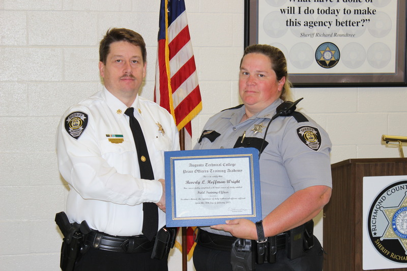Field Training Officers Richmond County Sheriff's Office