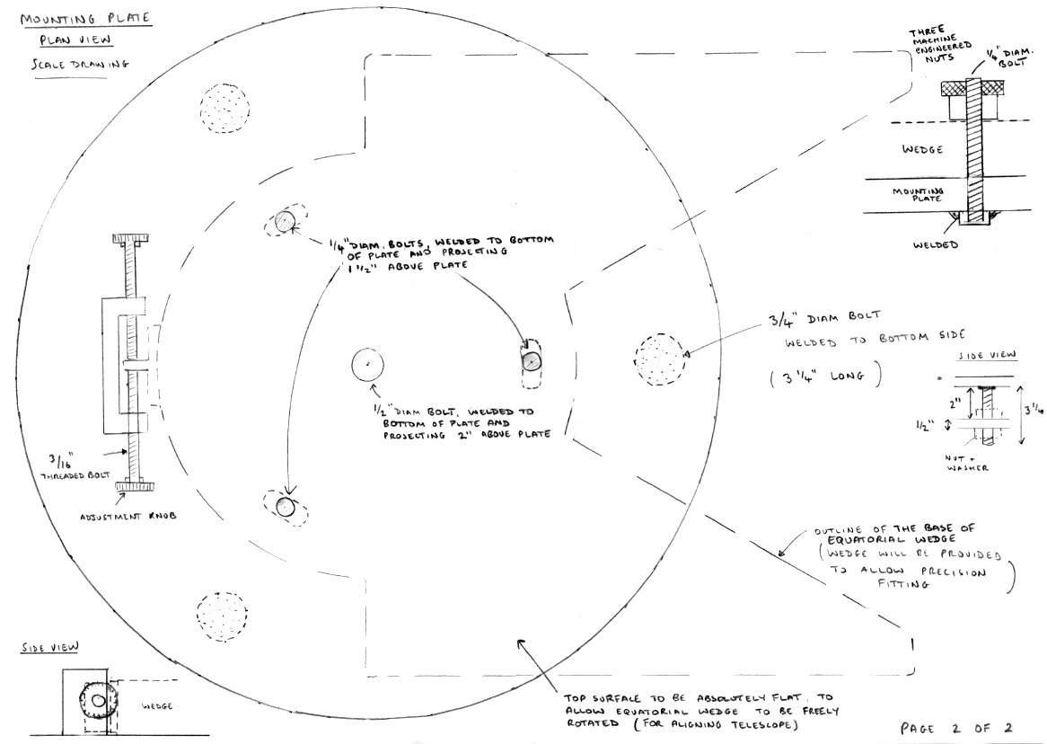 Mounting Plate Engineering Drawing (AstroImage Database)