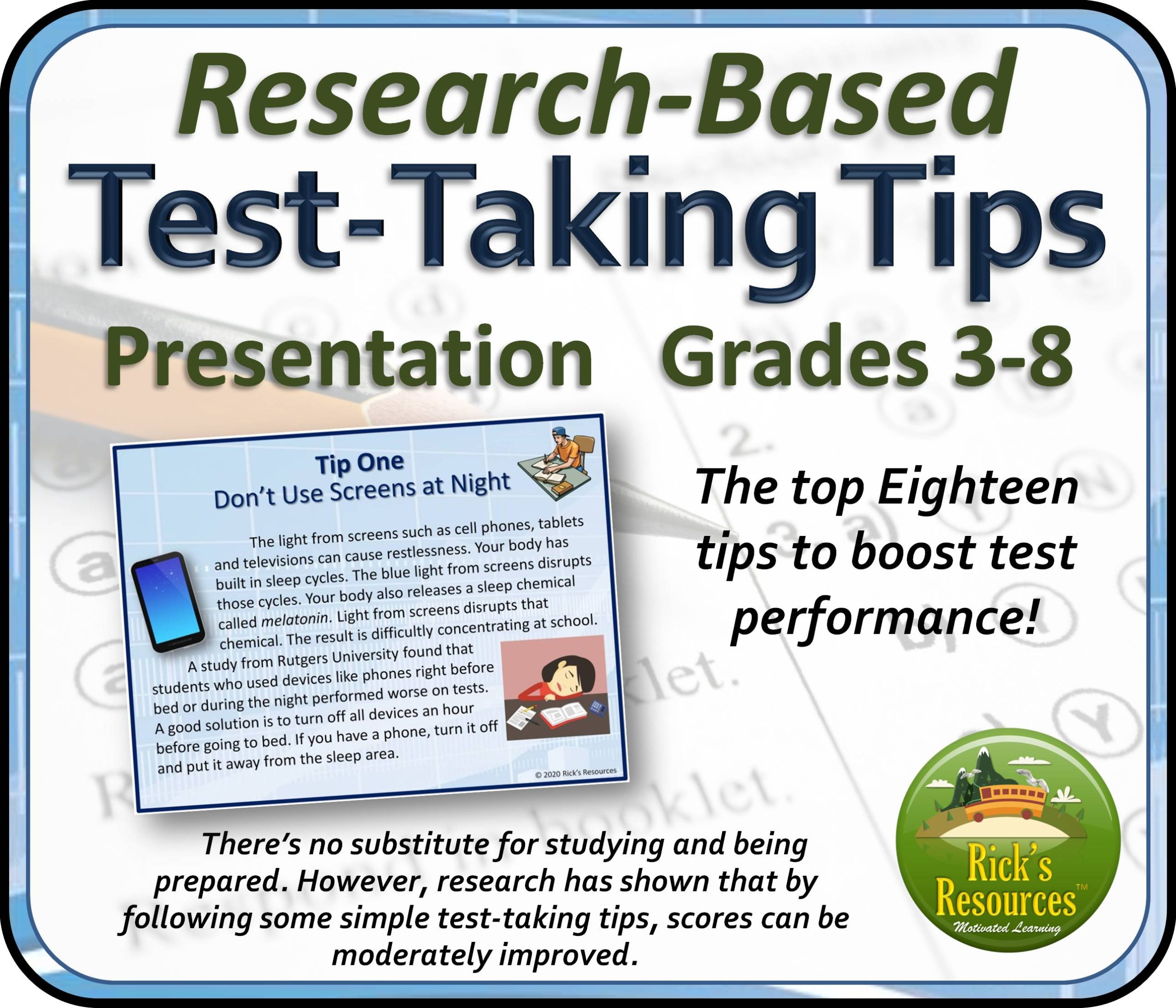 TestTaking Tips ResearchBased Rick's Resources