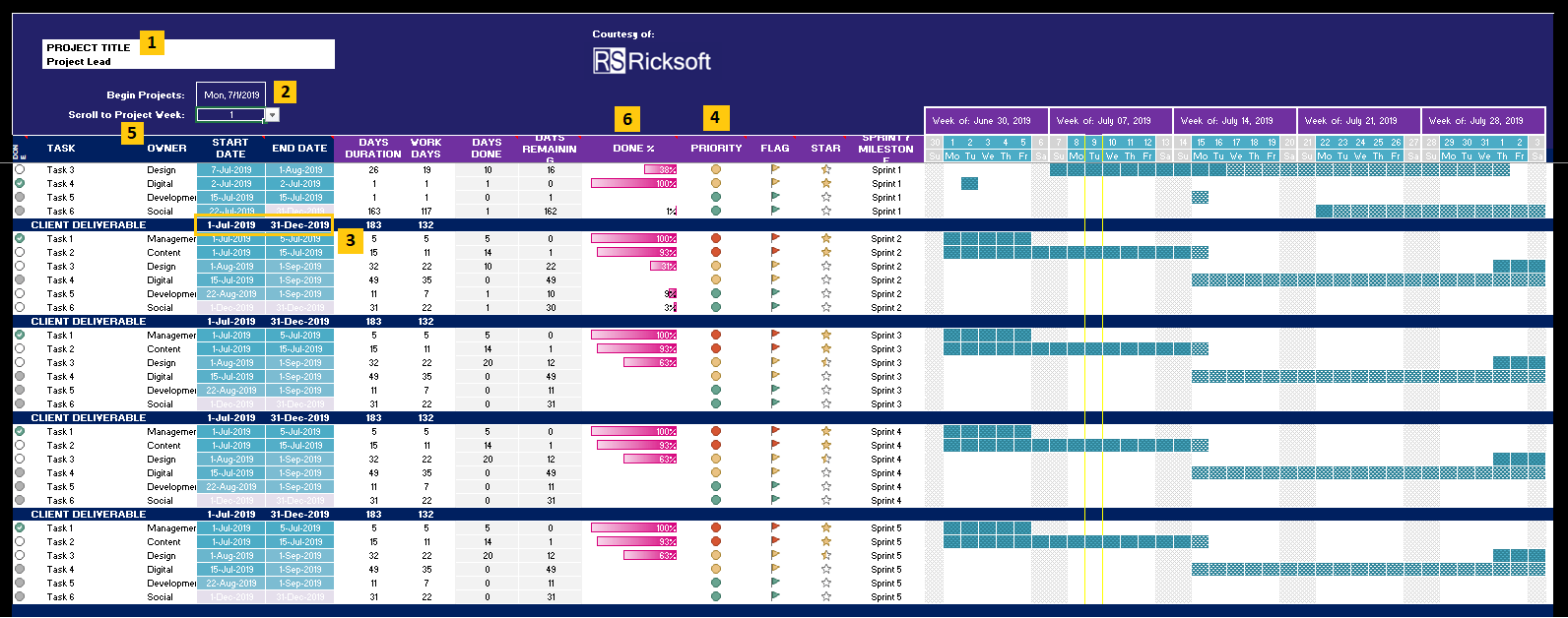 Master Project Planning with Free Gantt Chart Excel Templates