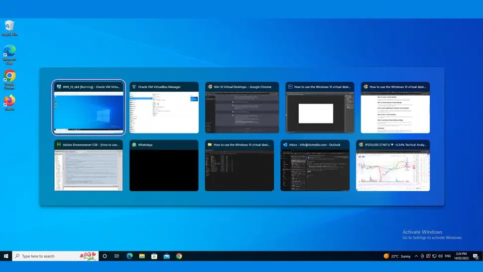 How to use the Windows 10 virtual desktops feature | Ricmedia