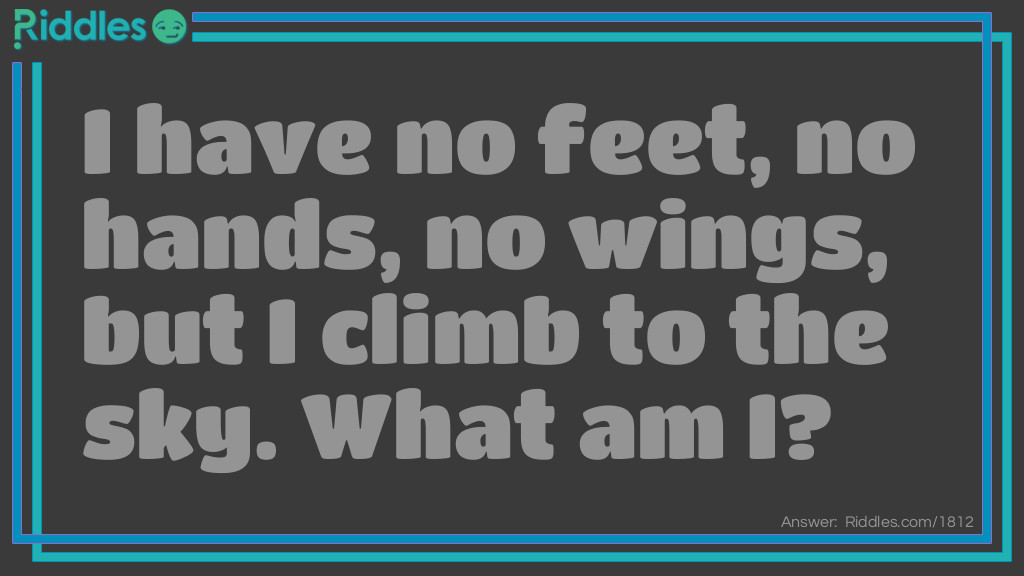 I Have No Feet No Hands No Wings But I Climb To The Sky Answer