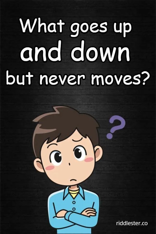 What goes up and down but never moves riddle Clever Brainteasers