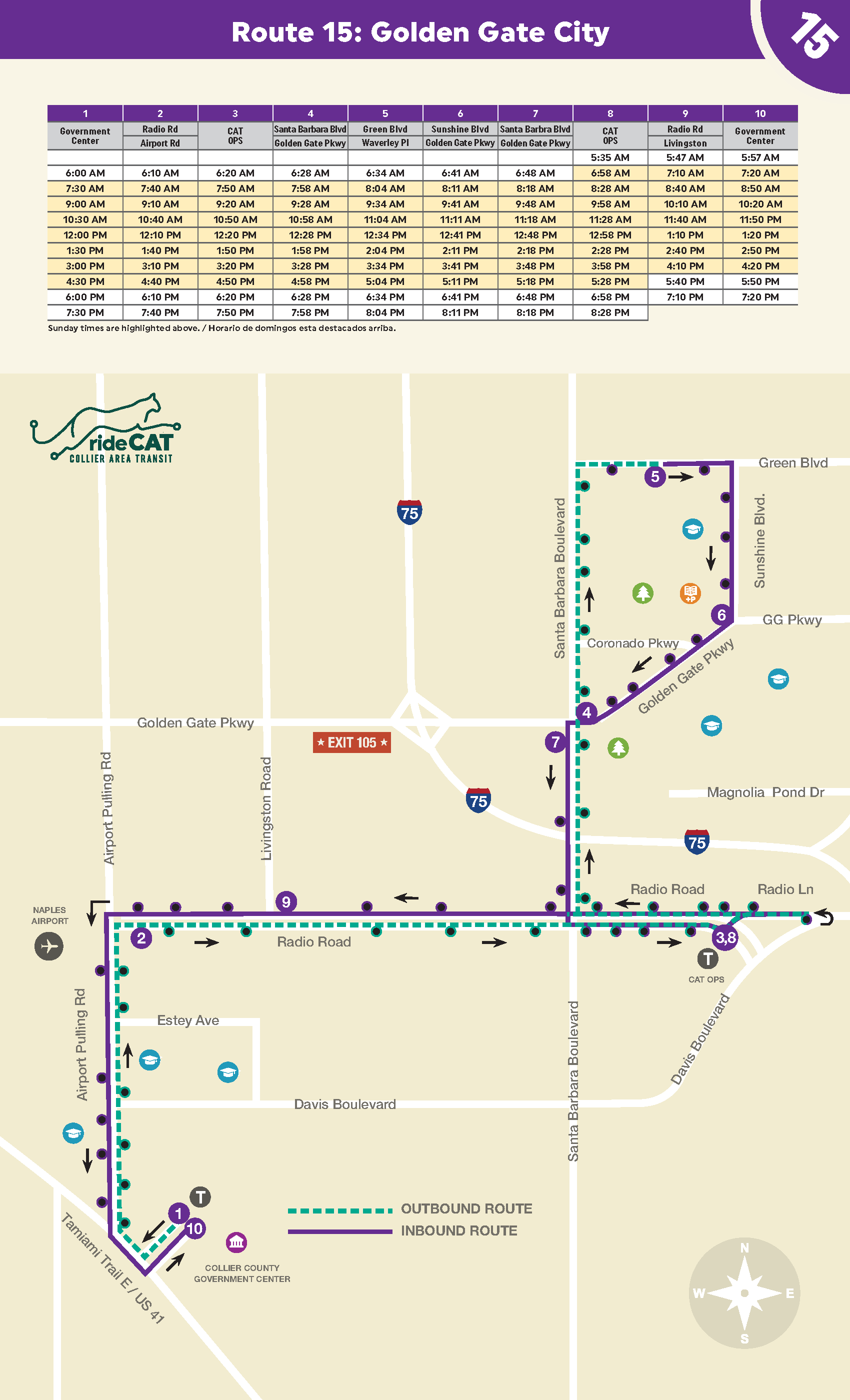 Naples Public Bus Schedules, Route Maps Collier County Transit Service