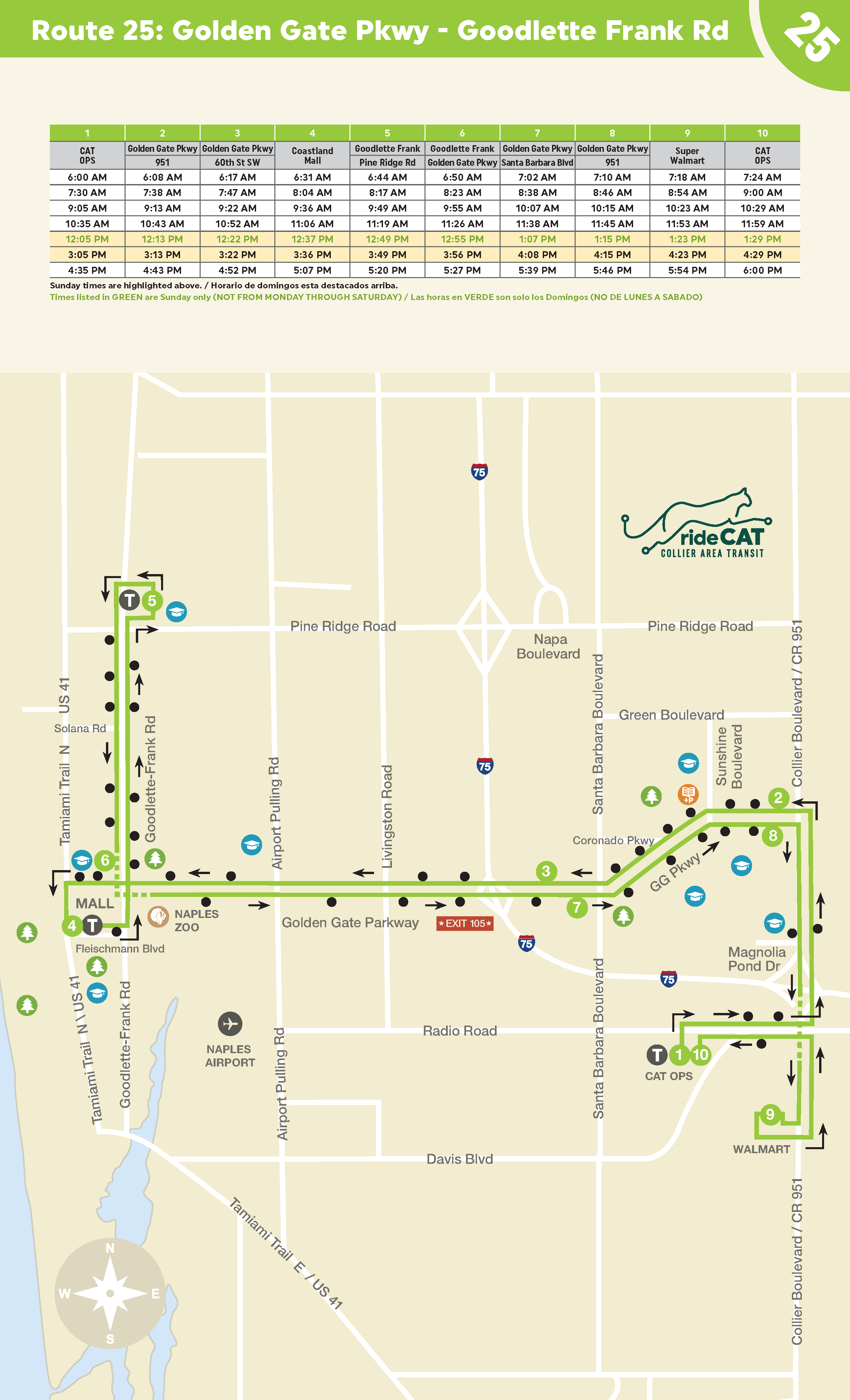 Naples Public Bus Schedules, Route Maps Collier County Transit Service