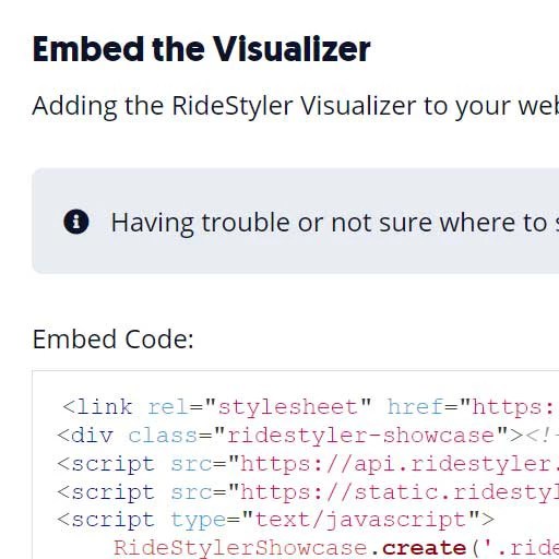 Visualizer Wheels, Tires and Suspension RideStyler