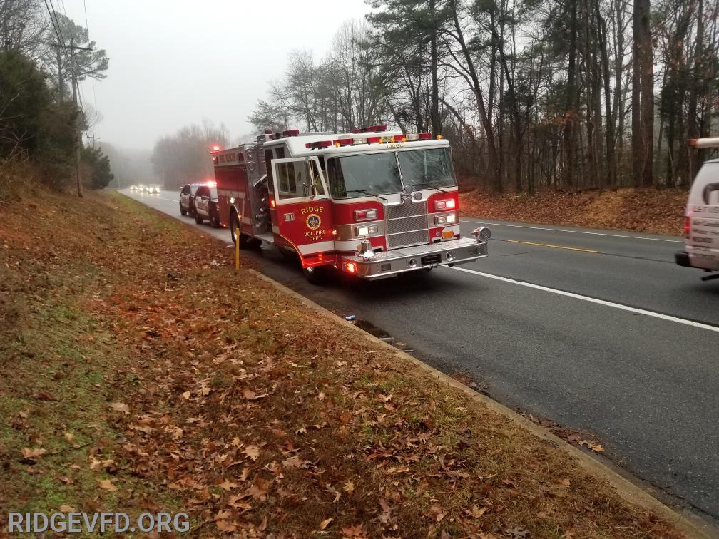 Vehicle Into Tree St. Mary's City Ridge Volunteer Fire Department