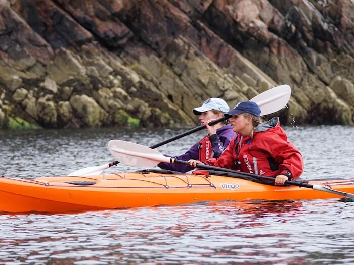 Blue team sea kayak expeditions and Reds head to survival island