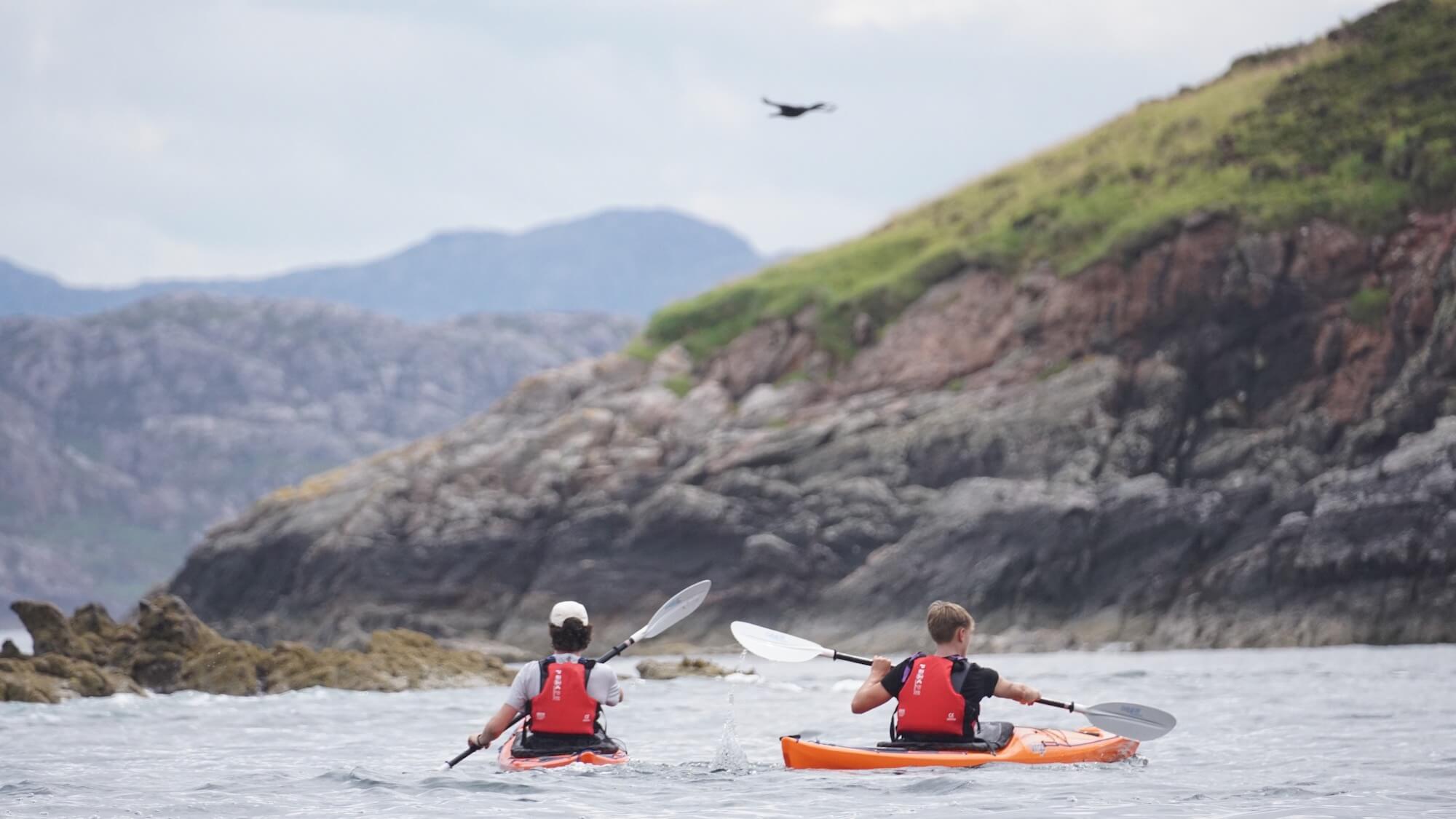 Sea kayak expeditions explore the remote and uninhabited Ceathramh