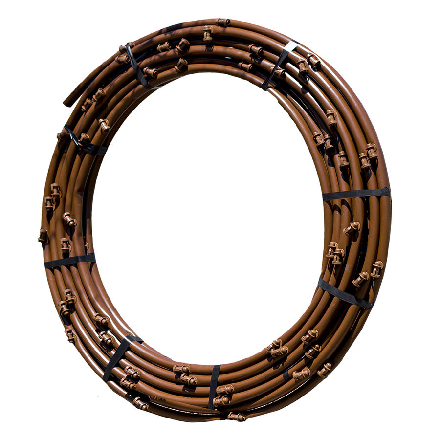 Dripline Header Pipe 30m coil 25mm dia tubing, 30cm outlets
