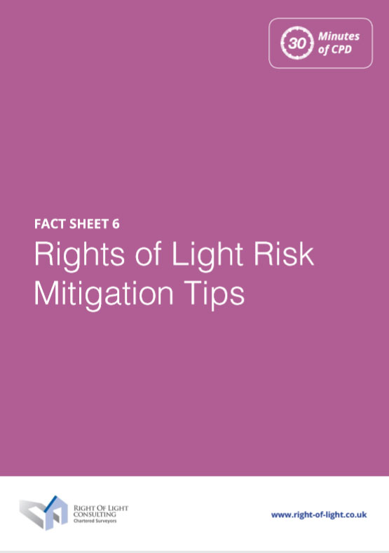 How to reduce rights to light development risk?