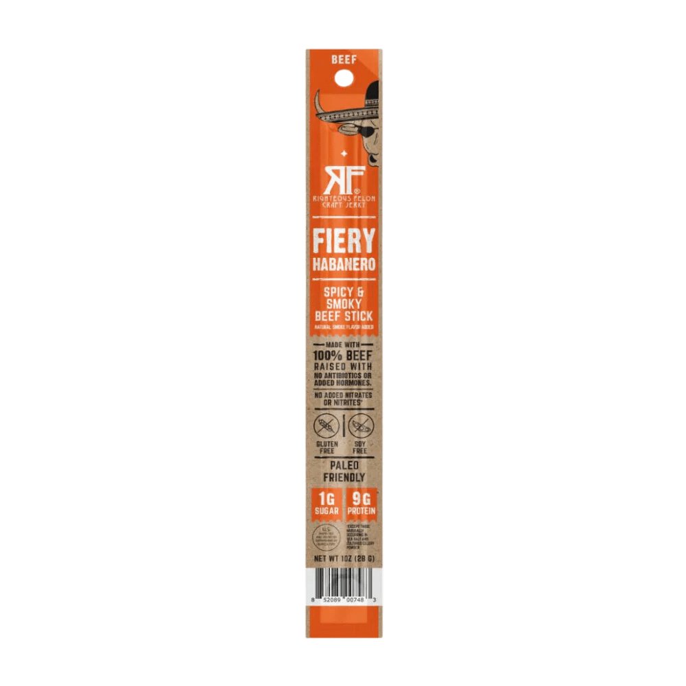 Fiery Habanero Beef Stick (1Pack) Righteous Felon Craft Jerky