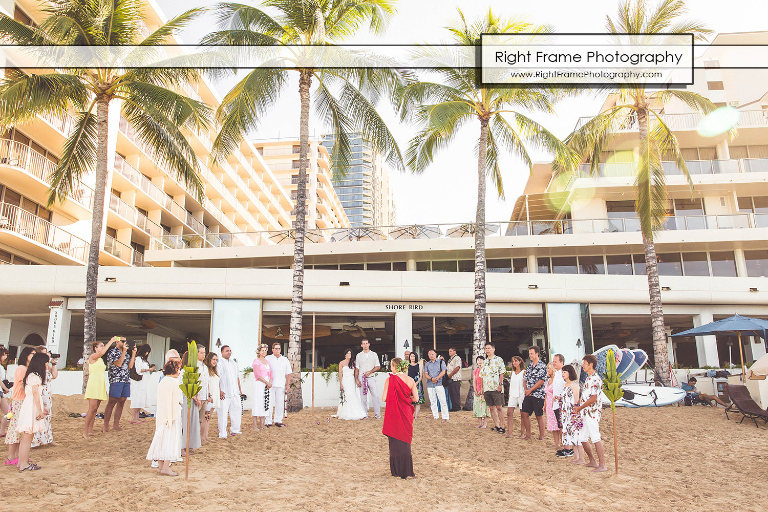 Vow renewal at Outrigger Reef Waikiki Beach Resort by RIGHT FRAME